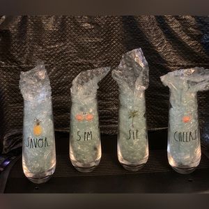 Clear glass with sayings